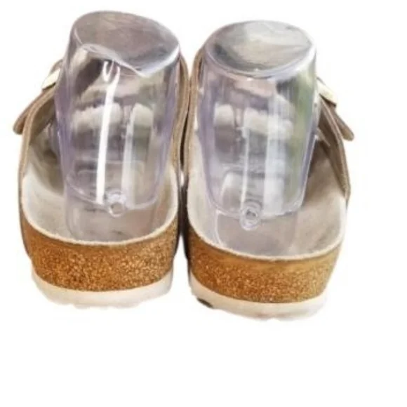 42 Birkenstock Shimmer Distress Rose Pink Slip On Sandal Birks Shoe Women 11 - Picture 5 of 14